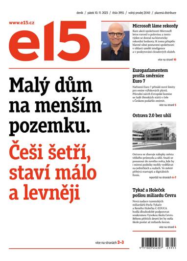 E-magazín e15 - 10.11.2023 - CZECH NEWS CENTER a. s.