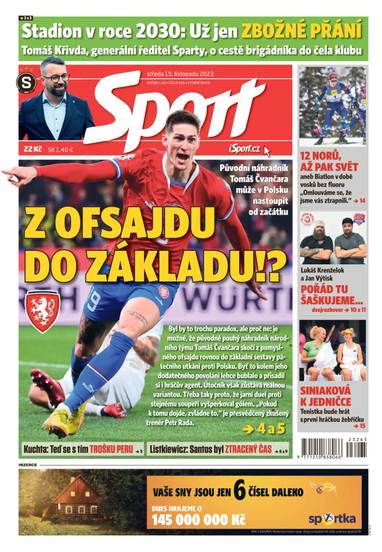 E-magazín Sport - 15.11.2023 - CZECH NEWS CENTER a. s.