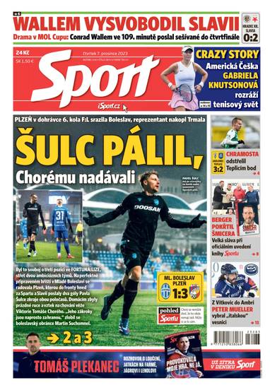 E-magazín Sport - 7.12.2023 - CZECH NEWS CENTER a. s.