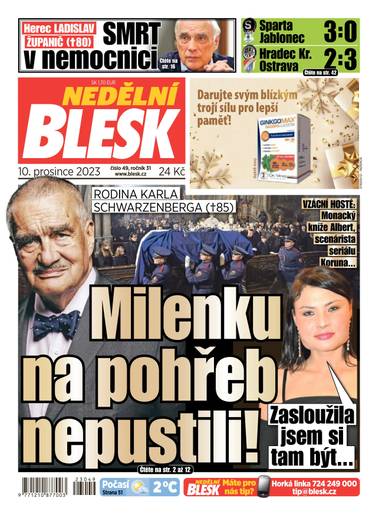 E-magazín NEDĚLNÍ BLESK - 49/2023 - CZECH NEWS CENTER a. s.