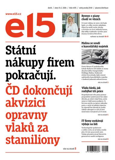 E-magazín e15 - 13.2.2024 - CZECH NEWS CENTER a. s.