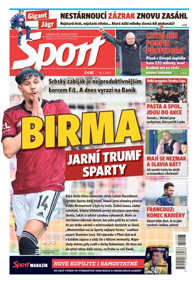 E-magazín Sport - 20.4.2024 - CZECH NEWS CENTER a. s.