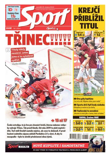 E-magazín Sport - 29.4.2024 - CZECH NEWS CENTER a. s.