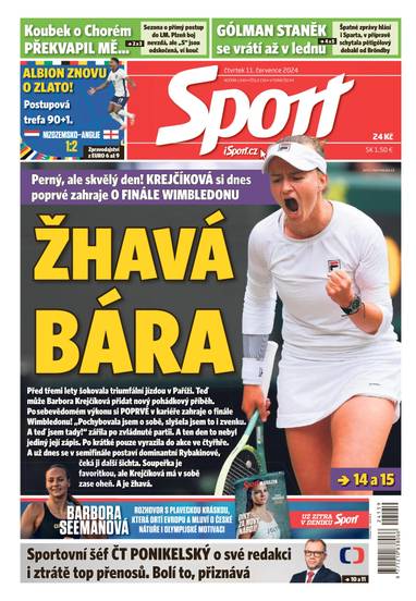 E-magazín Sport - 11.7.2024 - CZECH NEWS CENTER a. s.