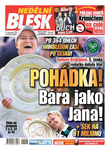 E-magazín NEDĚLNÍ BLESK - 28/2024 - CZECH NEWS CENTER a. s.