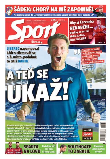 E-magazín Sport - 17.7.2024 - CZECH NEWS CENTER a. s.