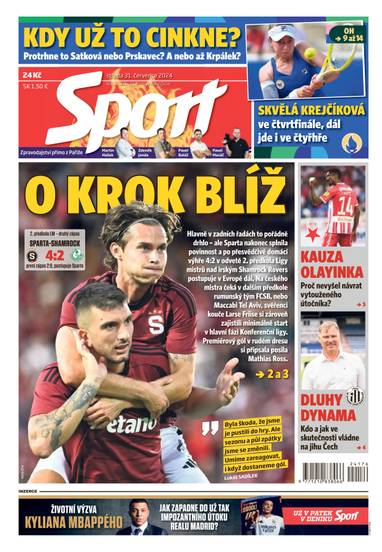 E-magazín Sport - 31.7.2024 - CZECH NEWS CENTER a. s.