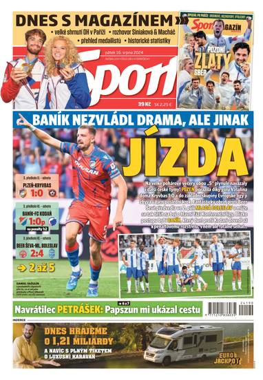 E-magazín Sport - 16.8.2024 - CZECH NEWS CENTER a. s.