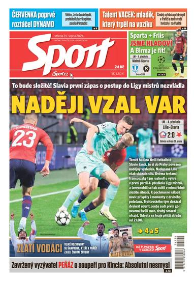 E-magazín Sport - 21.8.2024 - CZECH NEWS CENTER a. s.