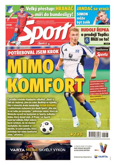 E-magazín Sport - 24.8.2024 - CZECH NEWS CENTER a. s.