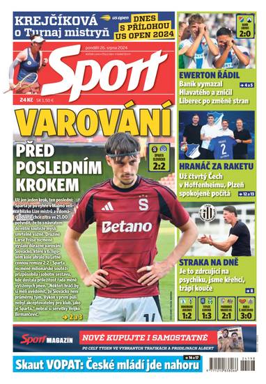 E-magazín Sport - 26.8.2024 - CZECH NEWS CENTER a. s.