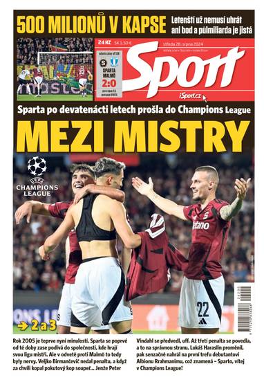 E-magazín Sport - 28.8.2024 - CZECH NEWS CENTER a. s.