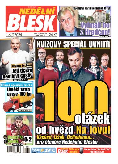 E-magazín NEDĚLNÍ BLESK - 35/2024 - CZECH NEWS CENTER a. s.