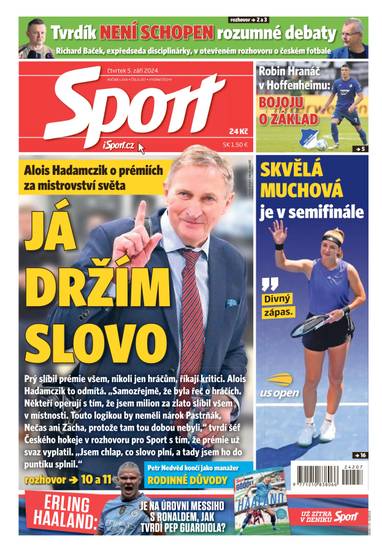 E-magazín Sport - 5.9.2024 - CZECH NEWS CENTER a. s.