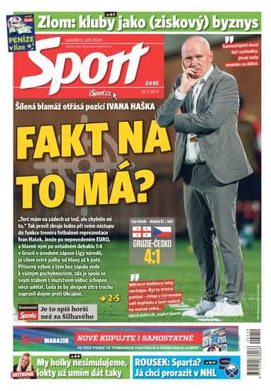 E-magazín Sport - 9.9.2024 - CZECH NEWS CENTER a. s.