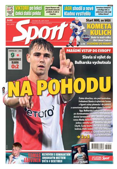 E-magazín Sport - 26.9.2024 - CZECH NEWS CENTER a. s.