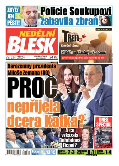 E-magazín NEDĚLNÍ BLESK - 39/2024 - CZECH NEWS CENTER a. s.