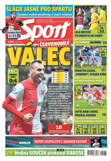 E-magazín Sport - 30.9.2024 - CZECH NEWS CENTER a. s.