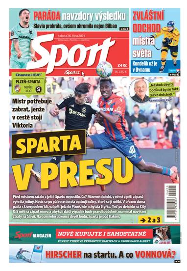 E-magazín Sport - 26.10.2024 - CZECH NEWS CENTER a. s.