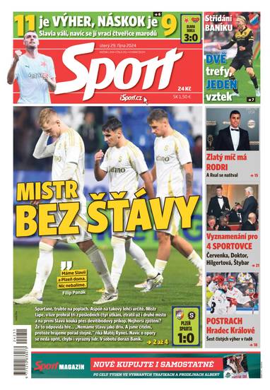 E-magazín Sport - 29.10.2024 - CZECH NEWS CENTER a. s.