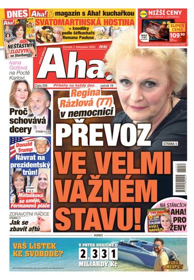 E-magazín Aha! - 7.11.2024 - CZECH NEWS CENTER a. s.