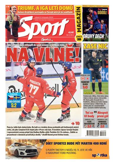 E-magazín Sport - 8.11.2024 - CZECH NEWS CENTER a. s.