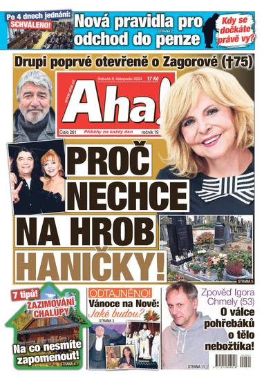 E-magazín Aha! - 9.11.2024 - CZECH NEWS CENTER a. s.