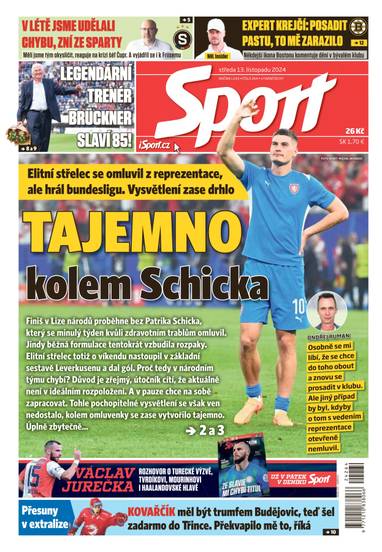 E-magazín Sport - 13.11.2024 - CZECH NEWS CENTER a. s.