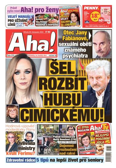 E-magazín Aha! - 20.11.2024 - CZECH NEWS CENTER a. s.