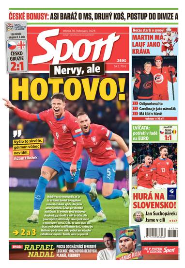 E-magazín Sport - 20.11.2024 - CZECH NEWS CENTER a. s.