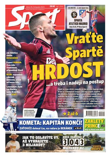 E-magazín Sport - 26.11.2024 - CZECH NEWS CENTER a. s.