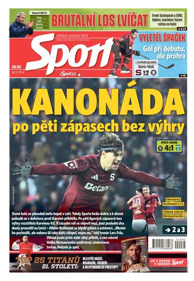 E-magazín Sport - 4.12.2024 - CZECH NEWS CENTER a. s.