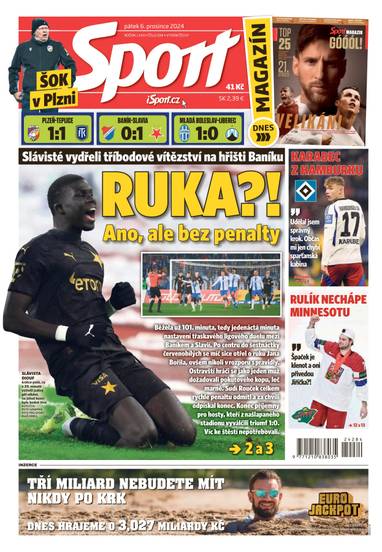 E-magazín Sport - 6.12.2024 - CZECH NEWS CENTER a. s.