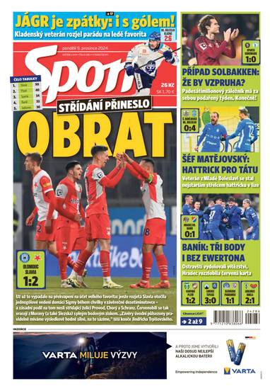 E-magazín Sport - 9.12.2024 - CZECH NEWS CENTER a. s.