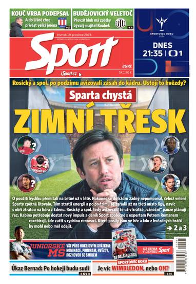 E-magazín Sport - 19.12.2024 - CZECH NEWS CENTER a. s.