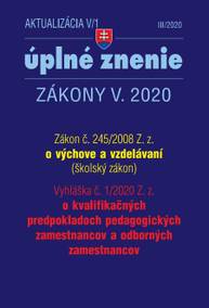 E-kniha Aktualizácia V/1 2020 - Zákon o výchove a vzdelávaní - Školský zákon - Autor Neuveden