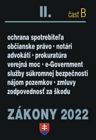 E-kniha Zákony 2022 II/B - Občianske právo, Notári, Advokáti, Prokurátori - Autor Neuveden