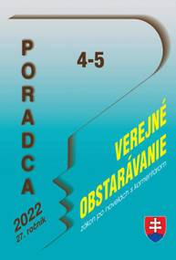 E-kniha Poradca č. 4-5 / 2022 - Zákon o verejnom obstarávaní s komentárom - Autor Neuveden