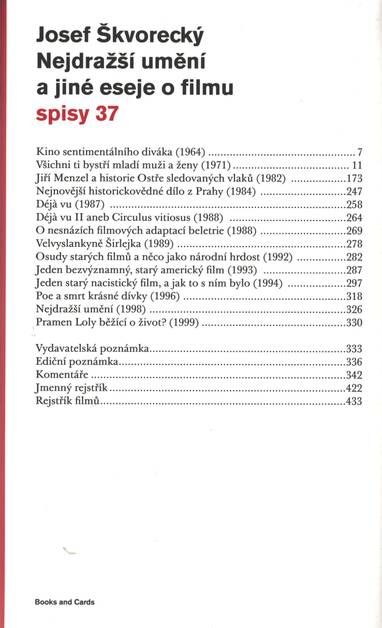 E-kniha Nejdražší umění a jiné eseje o filmu (spisy-svazek 37) - Josef Škvorecký