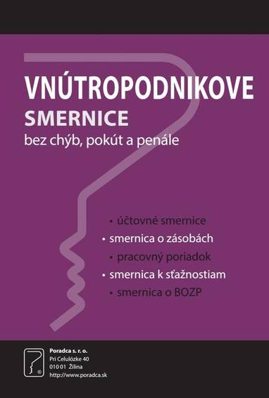 E-kniha Vnútropodnikové smernice (Bez chýb, pokút a penále) - Autor Neuveden