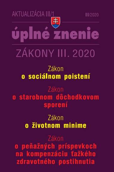 E-kniha Aktualizácia III/1 - 13. dôchodok, Sociálne poistenie, Dôchodkové sporenie - Autor Neuveden