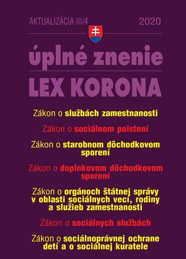 E-kniha Aktualizácia III/4 - LEX KORONA - Práca, mzdy, zamestnávanie - Autor Neuveden